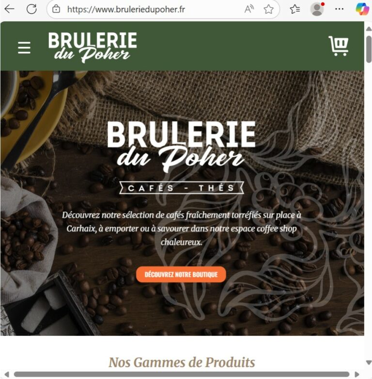 Une nouvelle vitrine en ligne pour la Brûlerie du Poher : refonte réussie avec IT Solutions et Skill Design