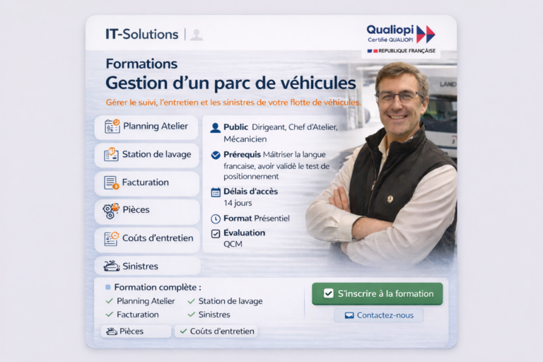 Maîtriser un logiciel de suivi de maintenance et d’entretien de parc automobile
