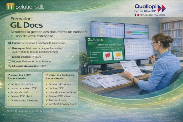GL Docs est la plateforme client interfacée avec GL Solutions.